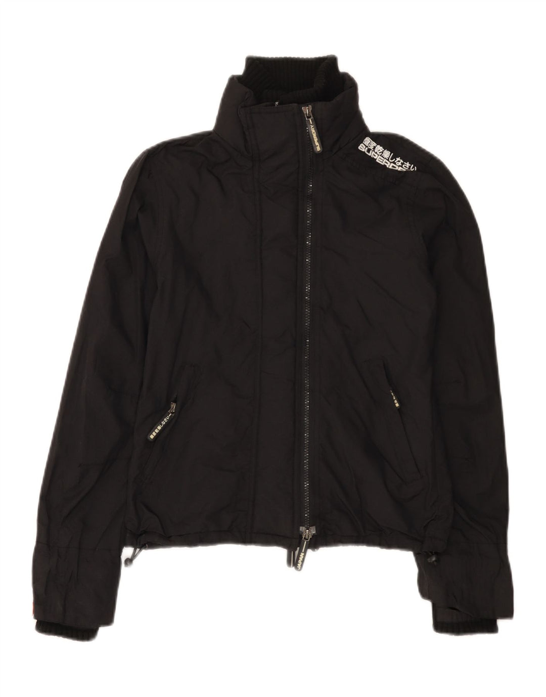 Женская дождевик с графическим рисунком Superdry UK 6 XS, черный нейлон