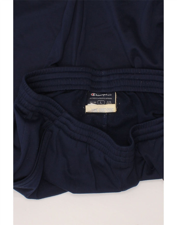 CHAMPION Boys Tracksuit Trousers 11-12 Years Large Navy Blue Polyester Vintage Champion and Second-Hand Champion from Messina Hembry 