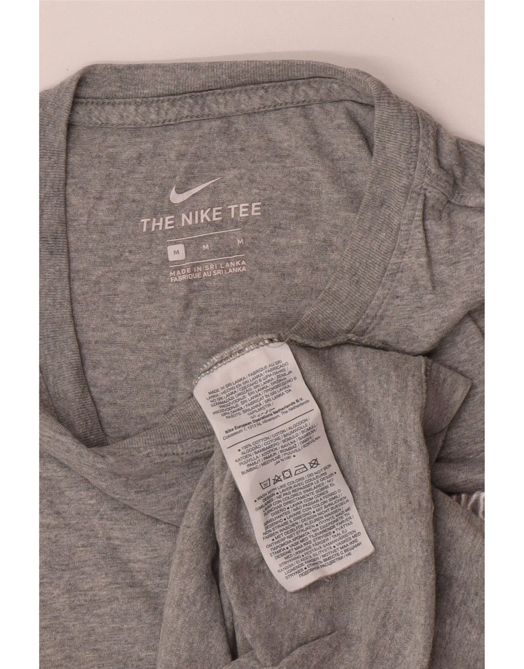 Мужская футболка Nike из хлопка среднего серого цвета