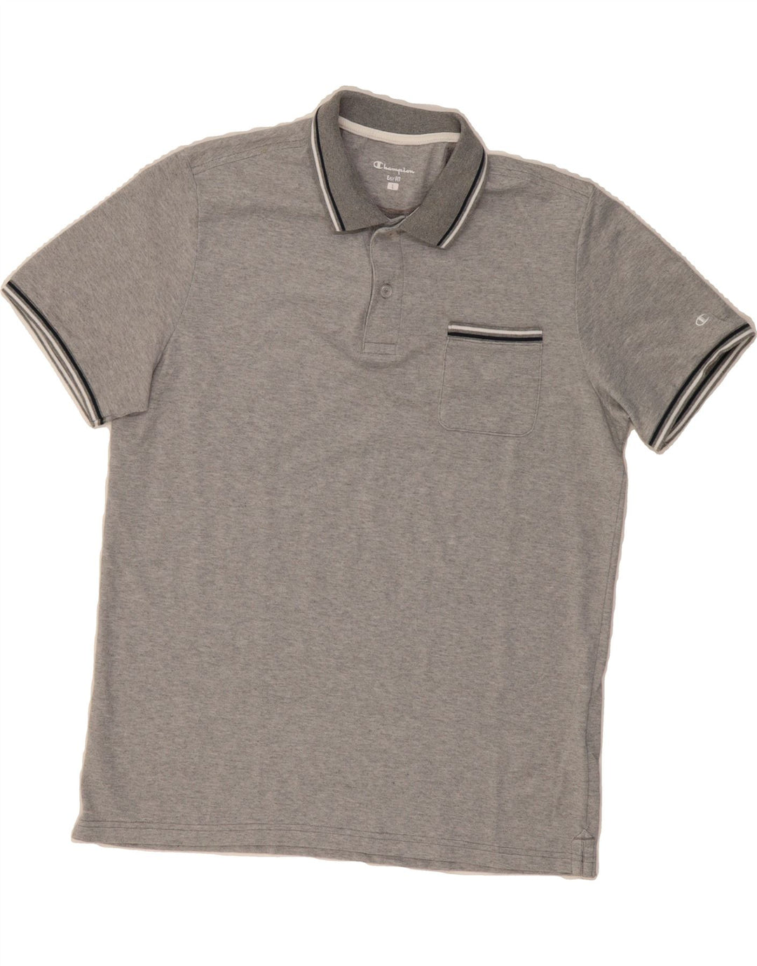 CHAMPION Mens Easy Fit Polo Shirt Large Grey Cotton Vintage Champion and Second-Hand Champion from Messina Hembry 