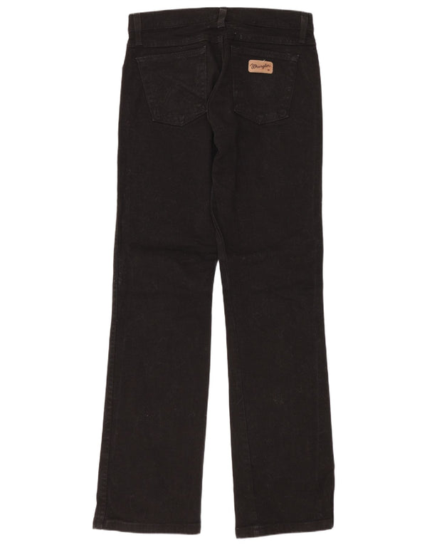 Женские джинсы Wrangler Hipster Bootcut США 10, средние W28 L32, черные хлопковые