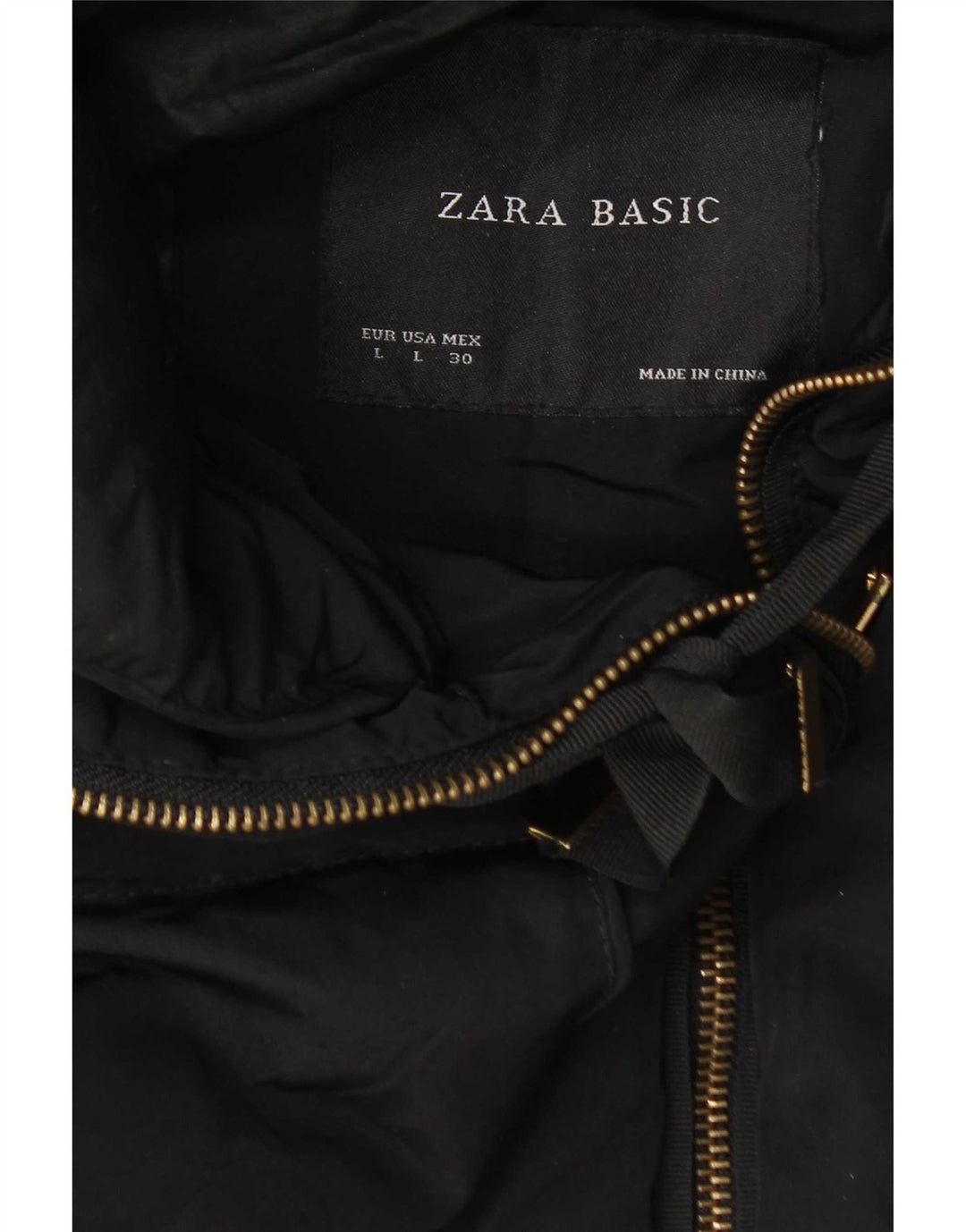 Женское стеганое пальто с капюшоном Zara UK 14, большое черное