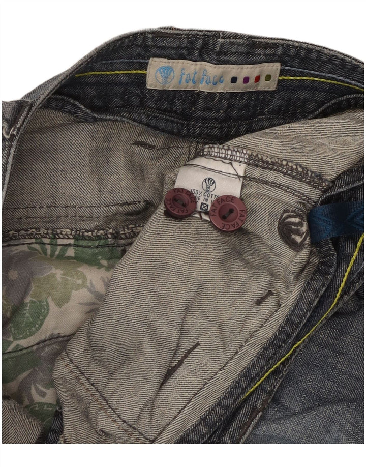 Мужские джинсовые шорты-бермуды Fat Face W32, хлопковые, среднего синего цвета