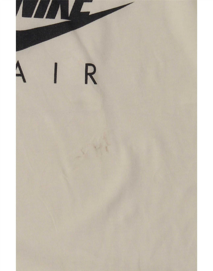 Мужская футболка Nike Air с графикой, средний белый хлопок, белый цвет