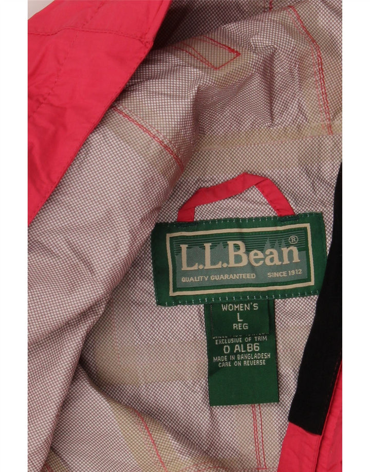 Женская дождевик с капюшоном L.L.Bean UK 16, большой розовый нейлон