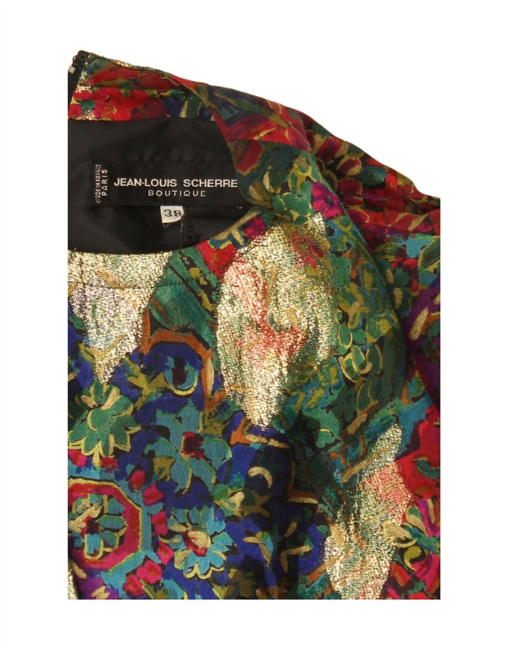 JEAN-LOUIS SCHERRER Womens Sheath Dress EU 38 Medium Multicoloured Floral Vintage Jean-Louis Scherrer and Second-Hand Jean-Louis Scherrer from Messina Hembry 