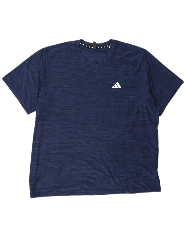 Adidas Мужская футболка Aeroready Top 2XL Темно-синий полиэстер с крапинками
