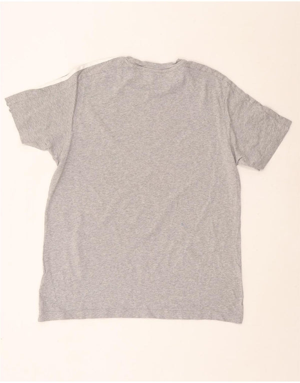 Мужская футболка ADIDAS, большой серый хлопок