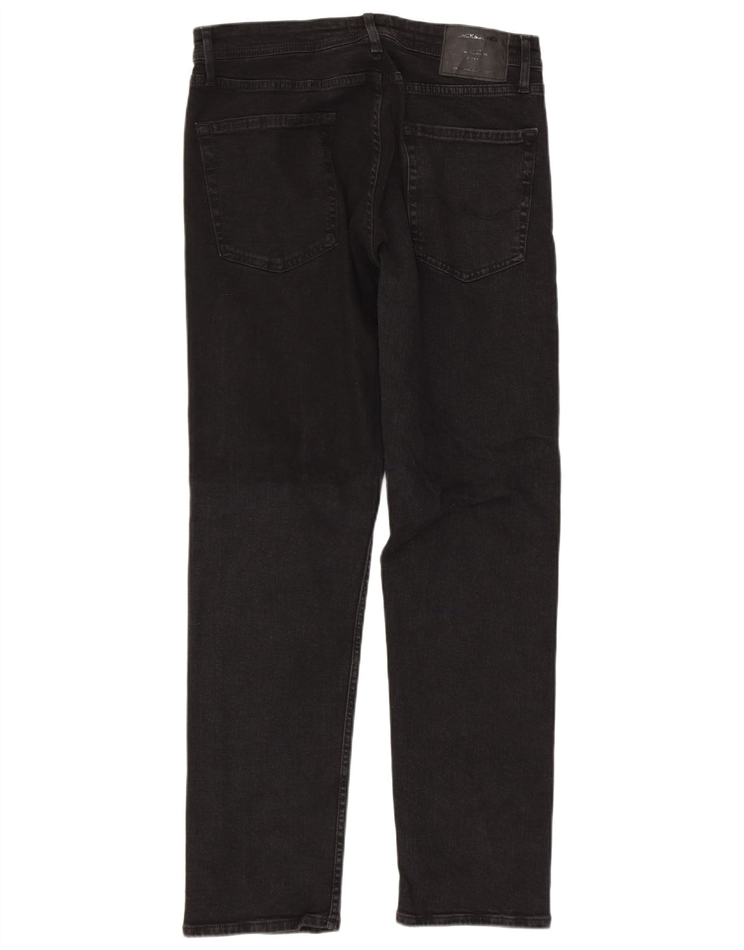 JACK & JONES Mens Straight Jeans W32 L32 Black Cotton