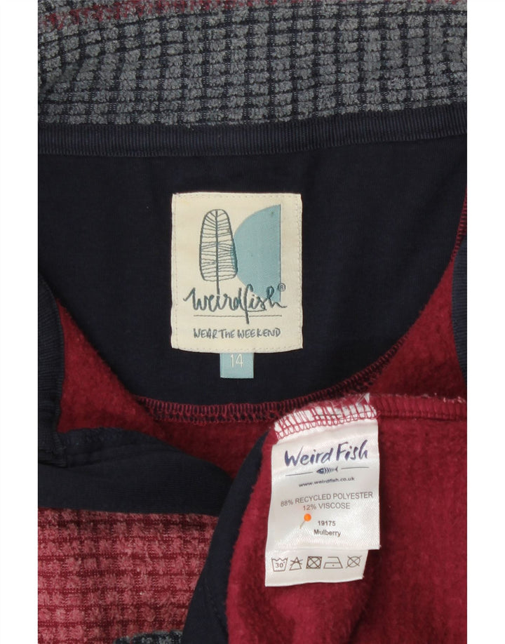 Женская флисовая куртка Weird Fish UK 14, большой бордовый полиэстер