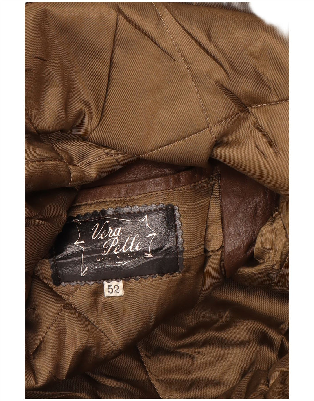 VINTAGE Мужская кожаная куртка IT 52 XL Коричневая кожа