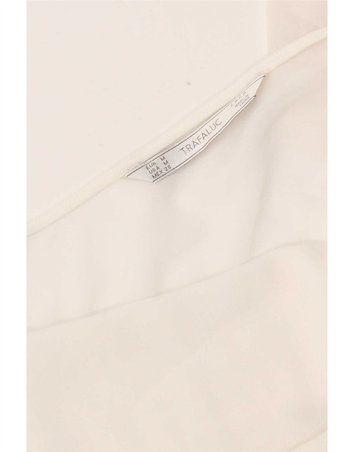 Женская блузка с длинным рукавом Zara UK 14, средний белый