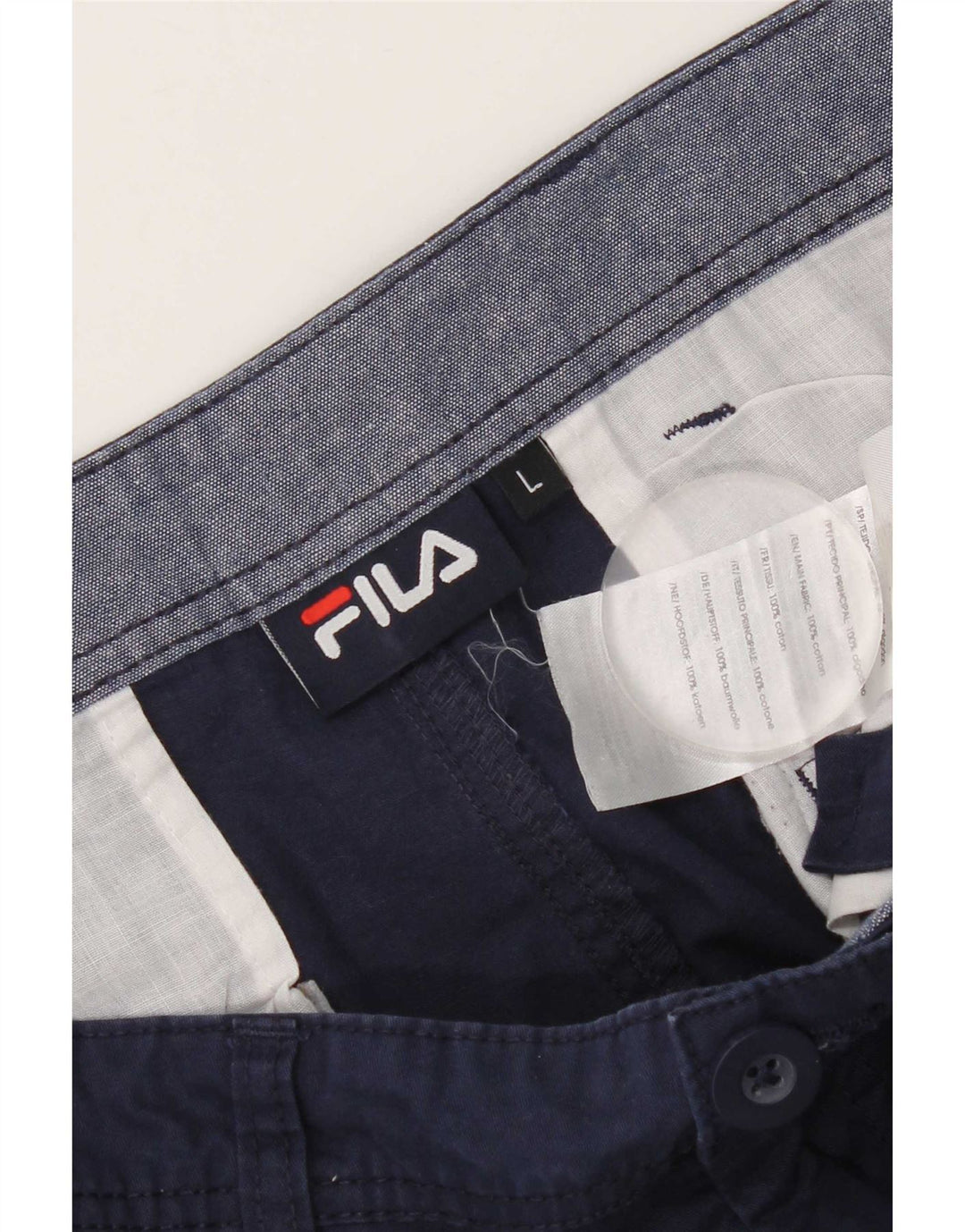 Мужские шорты чинос Fila, большие W34, темно-синие, хлопок