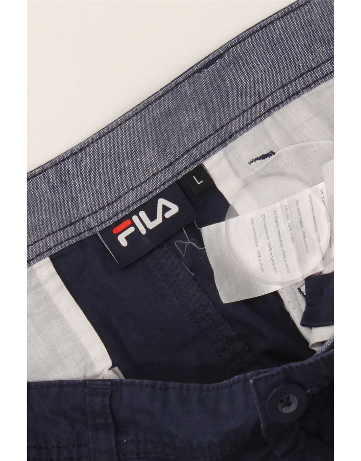 Мужские шорты чинос Fila, большие W34, темно-синие, хлопок