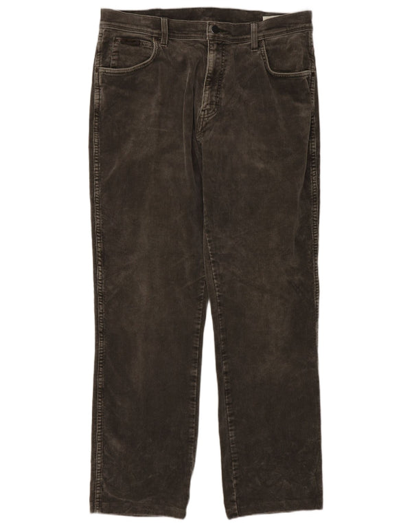 Мужские вельветовые брюки Wrangler Texas Stretch Straight W36 L30, серый хлопок