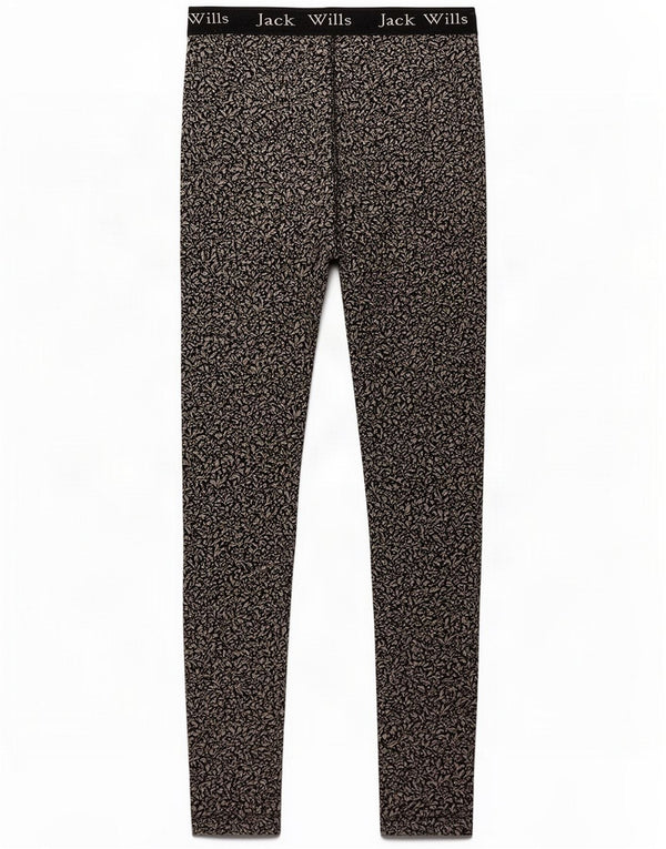 Женские леггинсы с рисунком Jack Wills UK 12 Средний черный цветочный хлопок