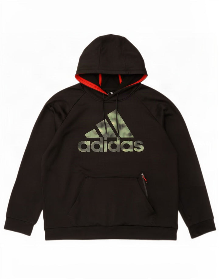 Мужская толстовка с капюшоном Adidas Adidas XL, черный полиэстер