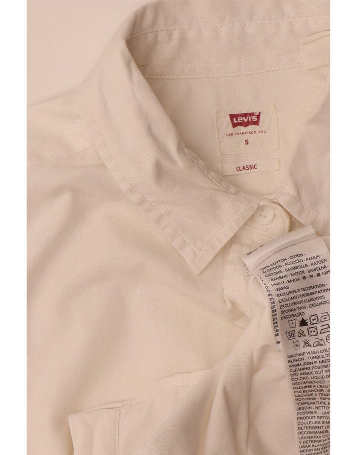 Рубашка классического кроя Levi's для мальчиков 14-15 лет, маленькая белая, хлопковая