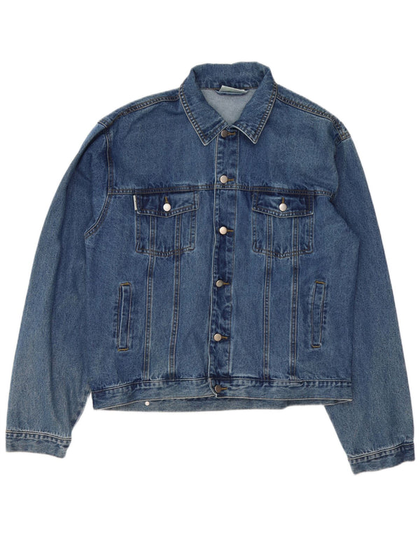 Мужская джинсовая куртка Giani Feroti UK 40, большая синяя, хлопок