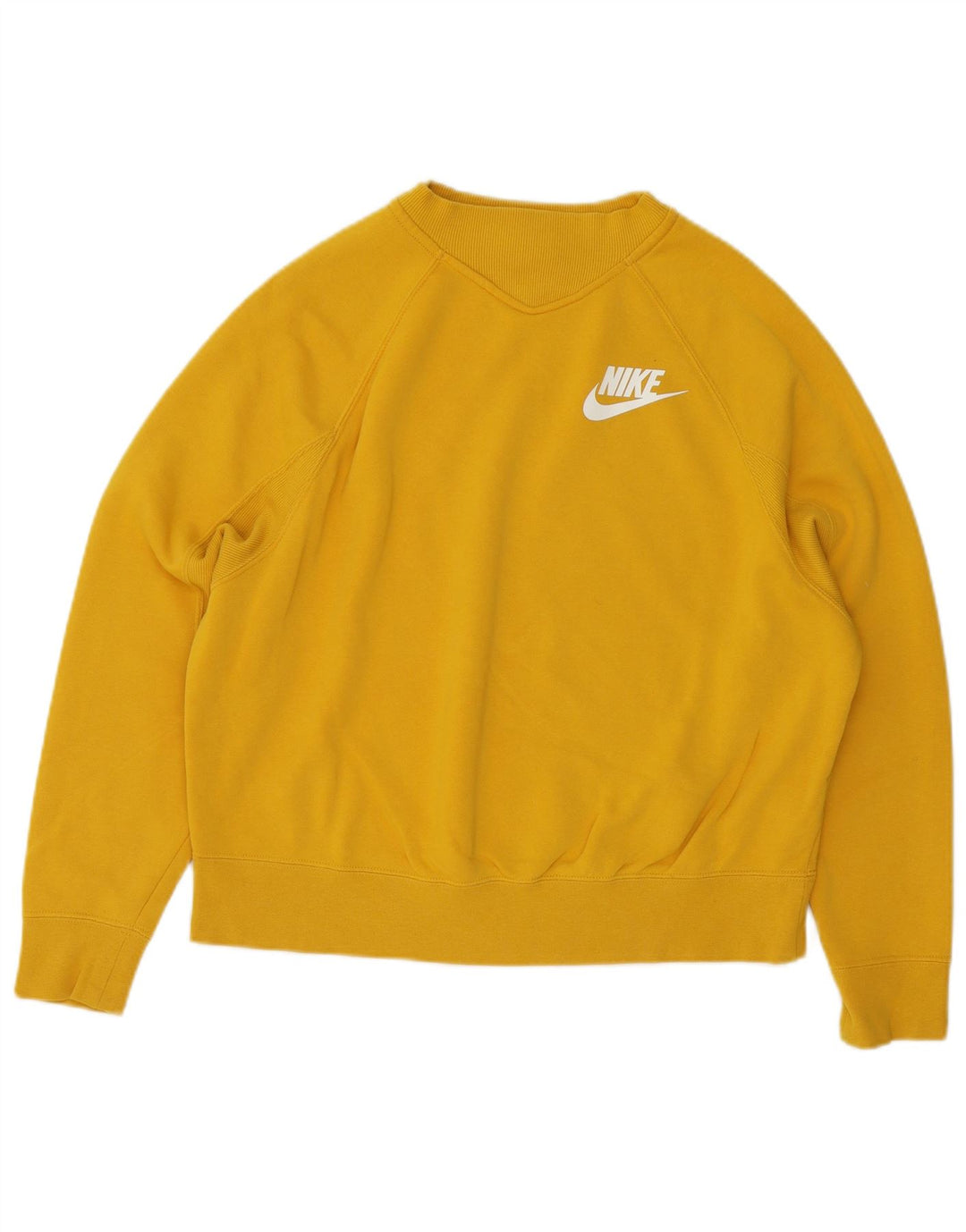 Женский свитер оверсайз Nike UK 10, маленький желтый хлопковый джемпер