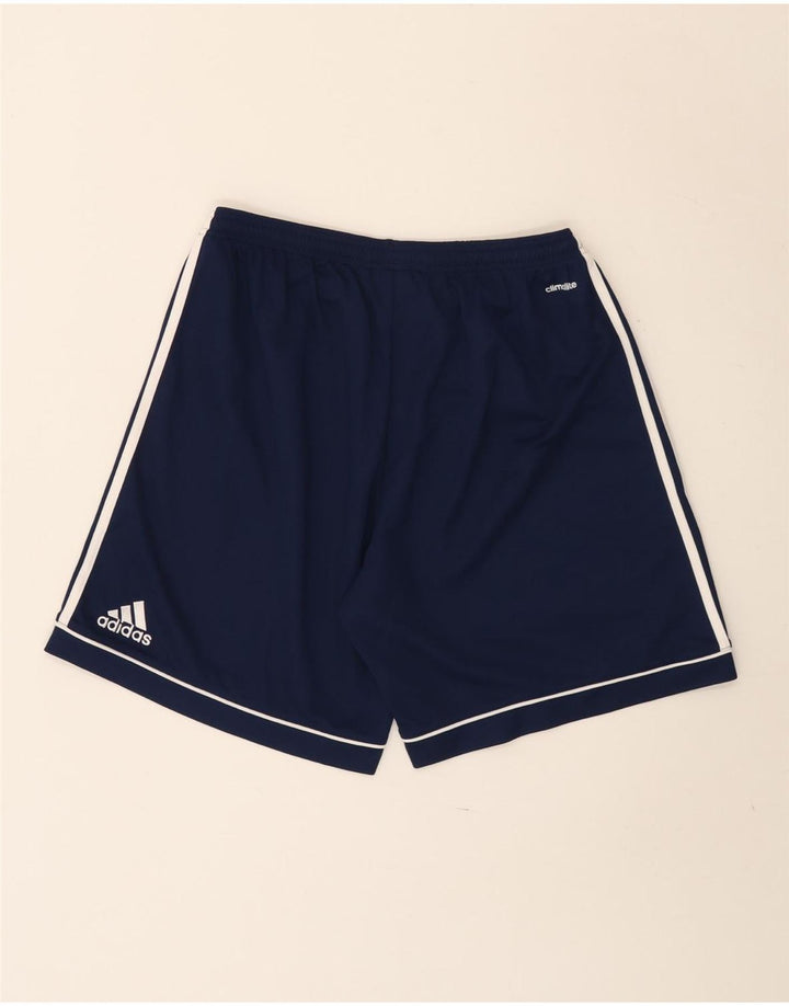 Мужские спортивные шорты Adidas Climalite, большие темно-синие, полиэстер