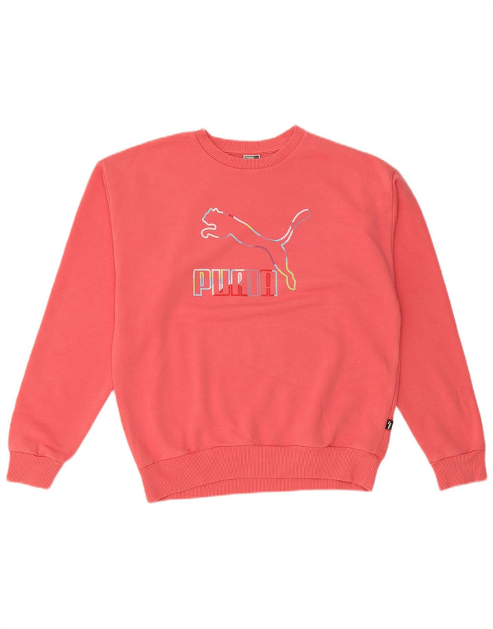 Женский джемпер большого размера с рисунком Puma, 10 шт., маленький розовый хлопок, Великобритания