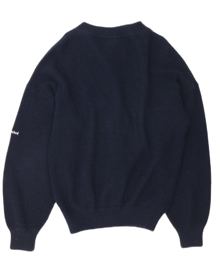 Мужской кардиган Ivy Oxford, средний темно-синий шерстяной свитер