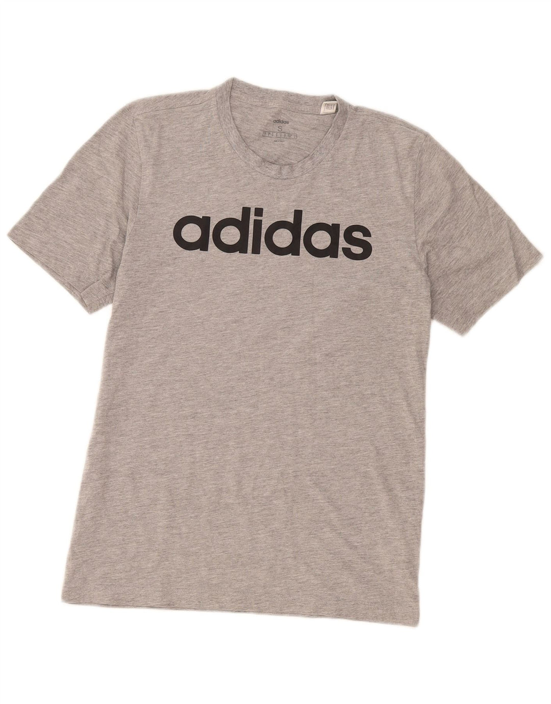 Мужская футболка Adidas с графическим рисунком, маленький серый хлопок