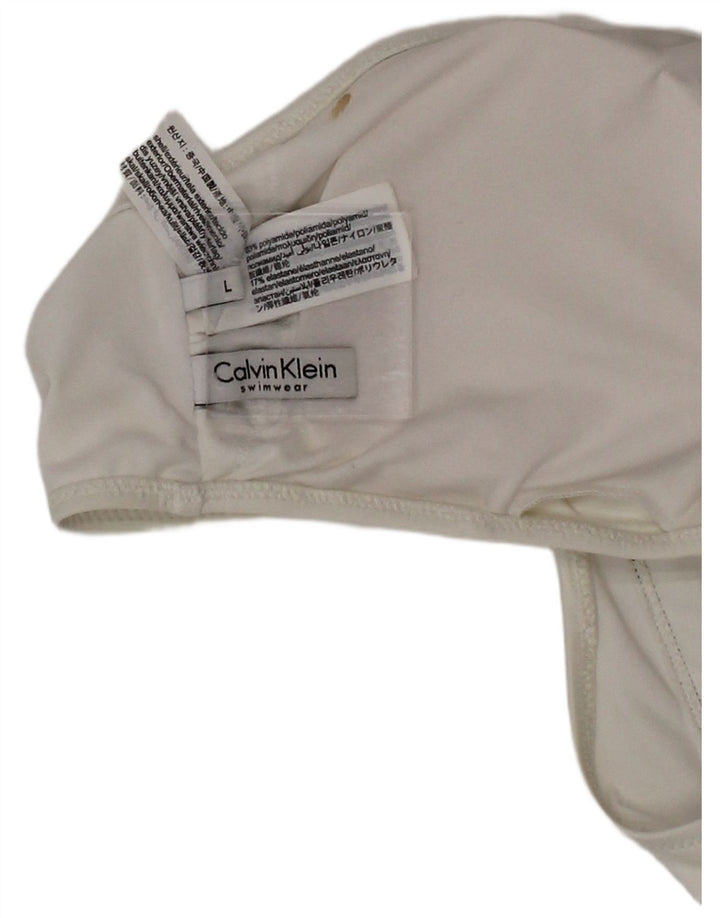 Женские купальники с рисунком Calvin Klein, большой размер, белый полиэстер