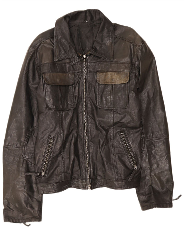 Куртка мужская кожаная Metropolitan IT 52 XL черная кожа