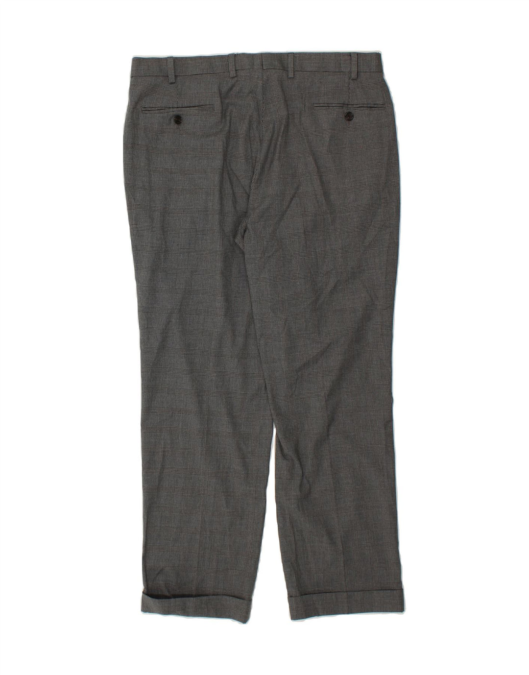 RALPH LAUREN Womens Pegged Suit Trousers W36 L30 Grey Check Polyester Vintage Ralph Lauren and Second-Hand Ralph Lauren from Messina Hembry 