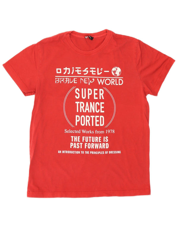 Женская футболка с рисунком Diesel Top UK 16, большая красная