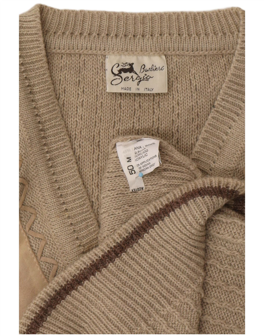 Мужская майка SERGIO BARBIERI IT 50 Medium Beige Wool