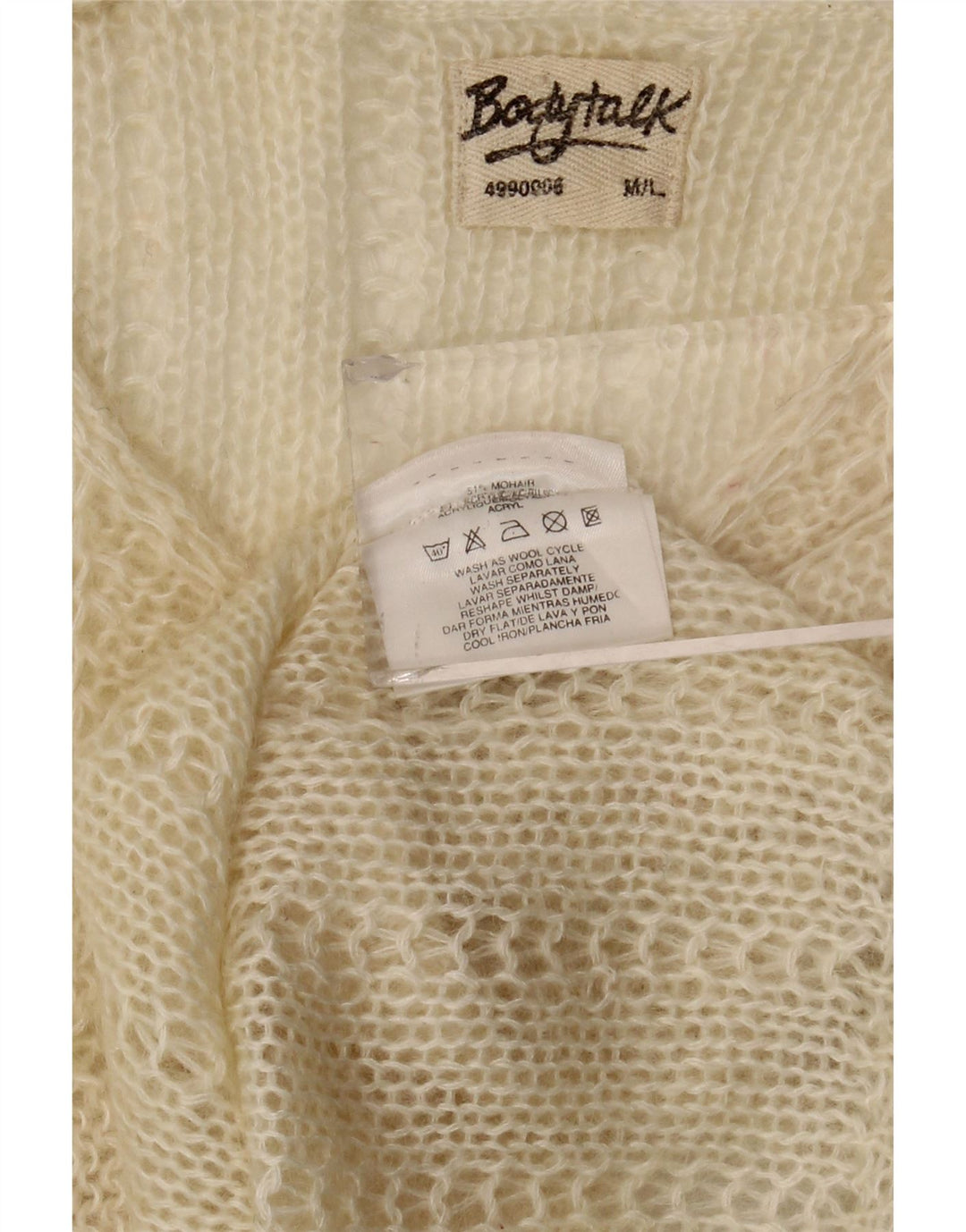 ВИНТАЖНЫЙ женский укороченный джемпер с вырезом лодочкой, Великобритания, 12, средний бежевый