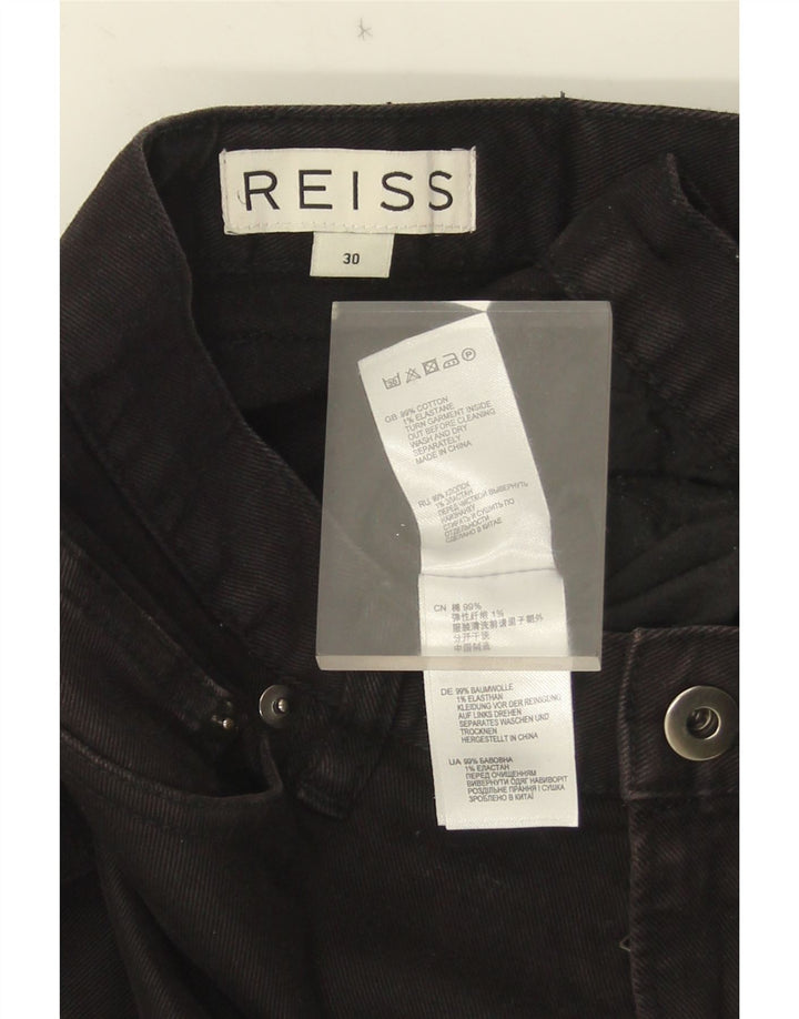 Женские зауженные джинсы Reiss Shacket W30 L33, черный хлопок