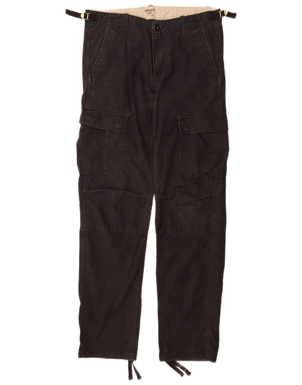 Carhartt Мужские прямые брюки карго W29 L32, черные в клетку, хлопок