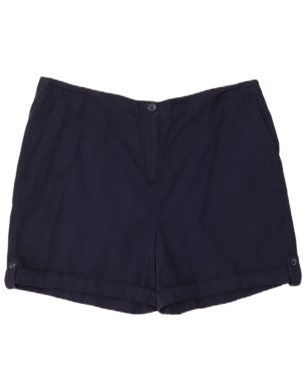 Женские шорты чинос Marks & Spencer UK 18 XL W36 Темно-синие хлопковые