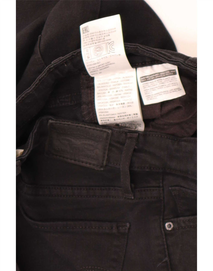 Женские узкие джинсы Levi's 712 W25 L32, черный хлопок