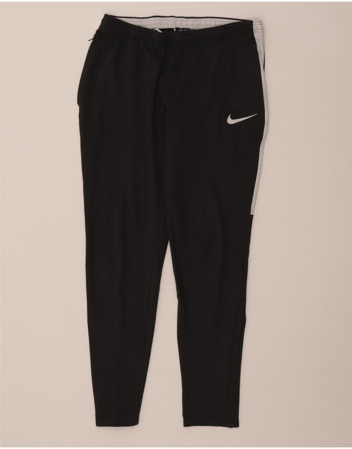 Мужские спортивные брюки Nike Dri Fit, маленькие серые, полиэстер с цветными блоками