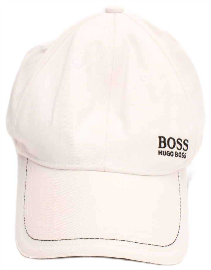 Мужская бейсболка с рисунком Hugo Boss, один размер, белый хлопок