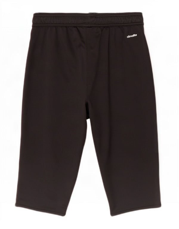 Женские спортивные шорты-бермуды Adidas Climalite UK 10, маленькие черные из полиэстера