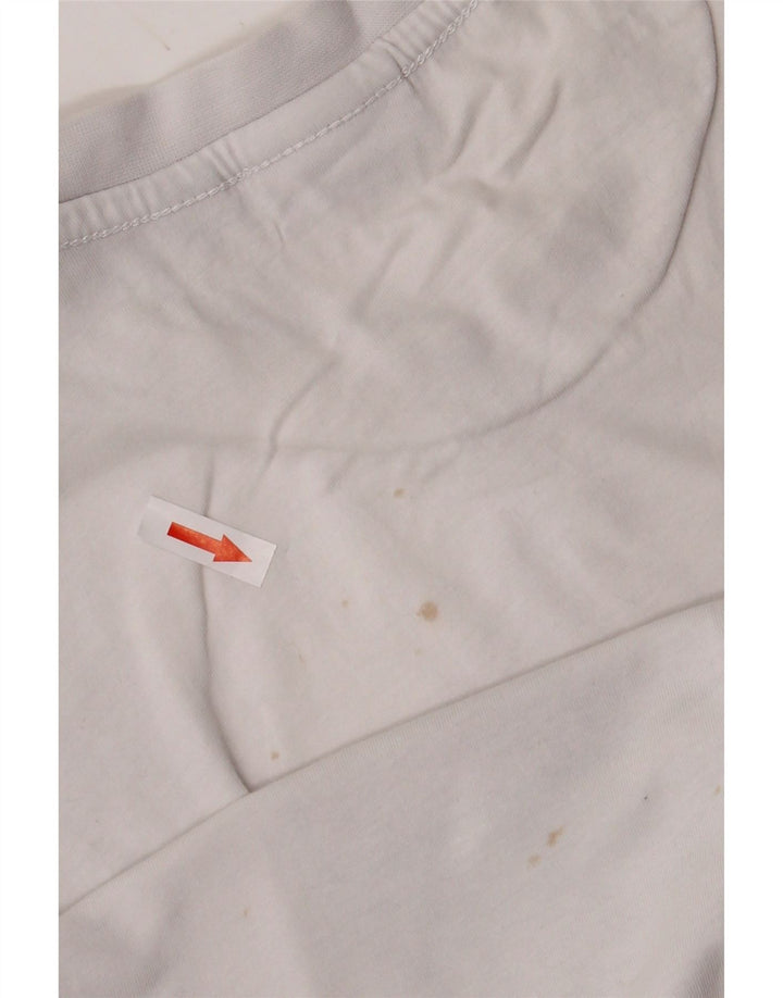 NAPAPIJRI Мужской топ с рисунком, длинный рукав, средний белый хлопок, хлопок