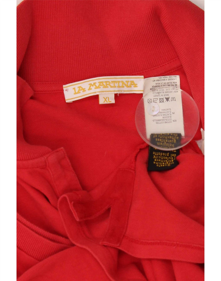 Женская пуловерная рубашка La Martina UK 18 XL, красный хлопок