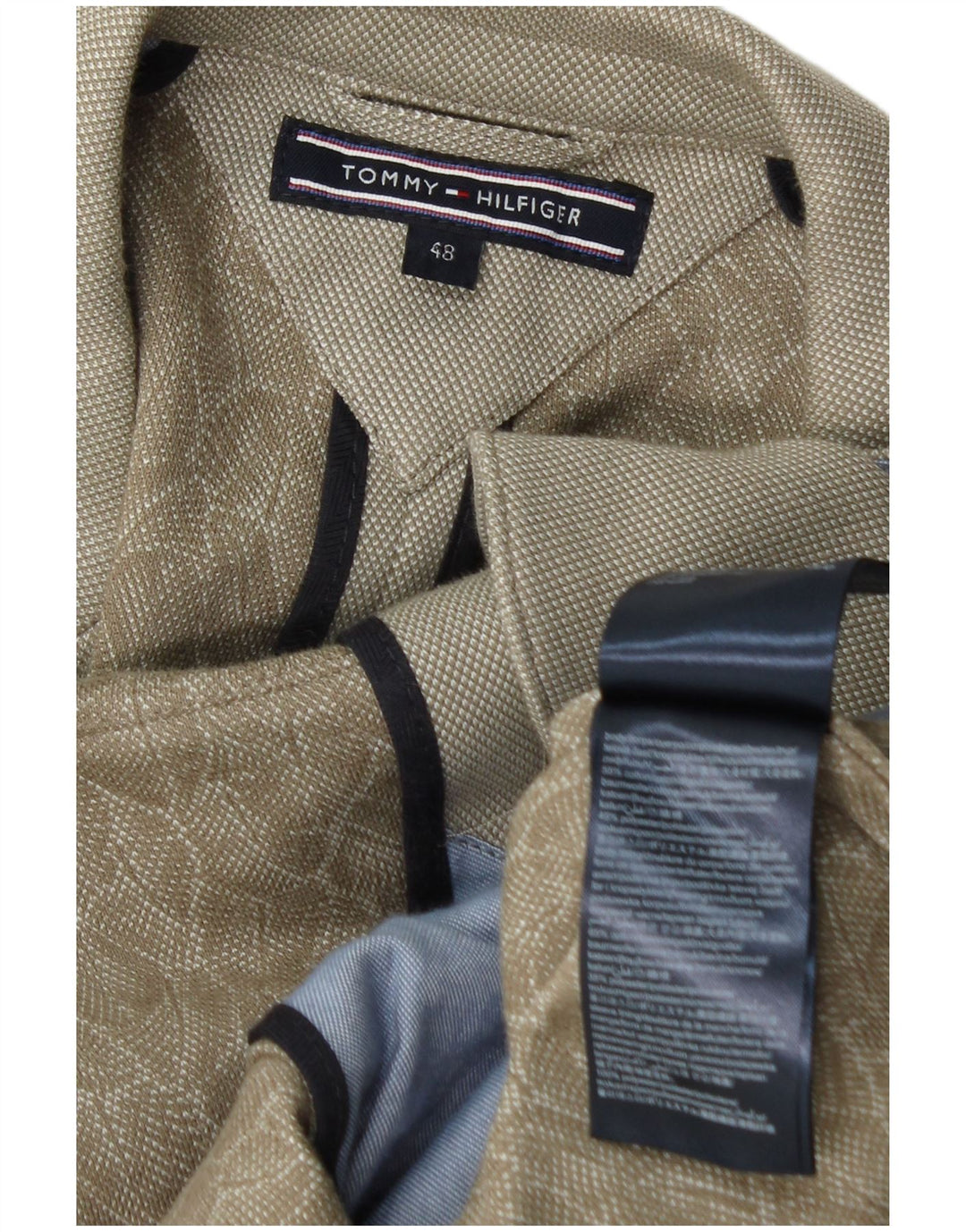 Мужской пиджак с двумя пуговицами Tommy Hilfiger IT 48, средний бежевый, хлопок