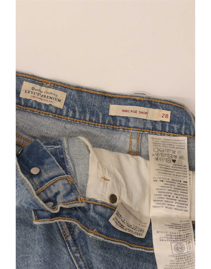 Женские джинсовые шорты Levi's Ribcage Medium W28 Синие, хлопок