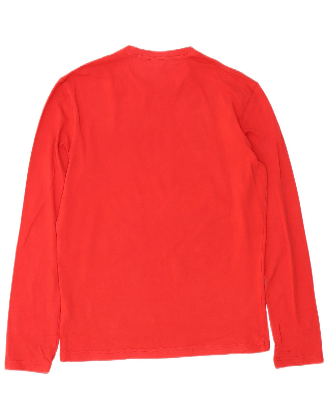 CALVIN KLEIN JEANS Женский топ с длинным рукавом UK 14, средний красный хлопок