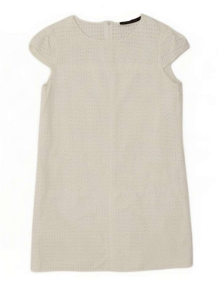 Женское платье прямого кроя Zara UK 12, белое, среднее