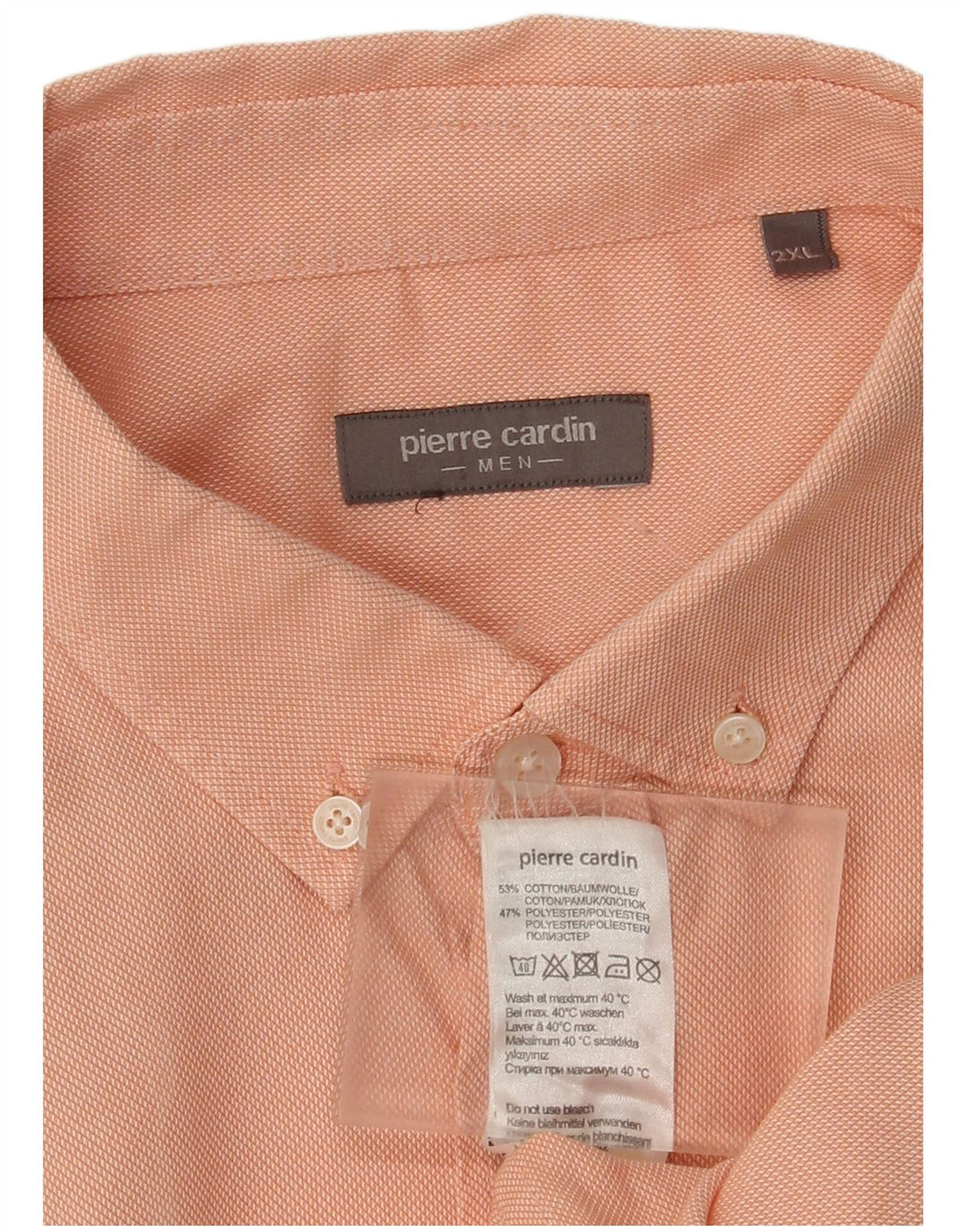 Мужская рубашка Pierre Cardin 2XL розовая, хлопок