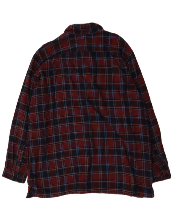Мужская фланелевая рубашка L.L.Bean Tall Sherpa 2XL, бордовый клетчатый хлопок