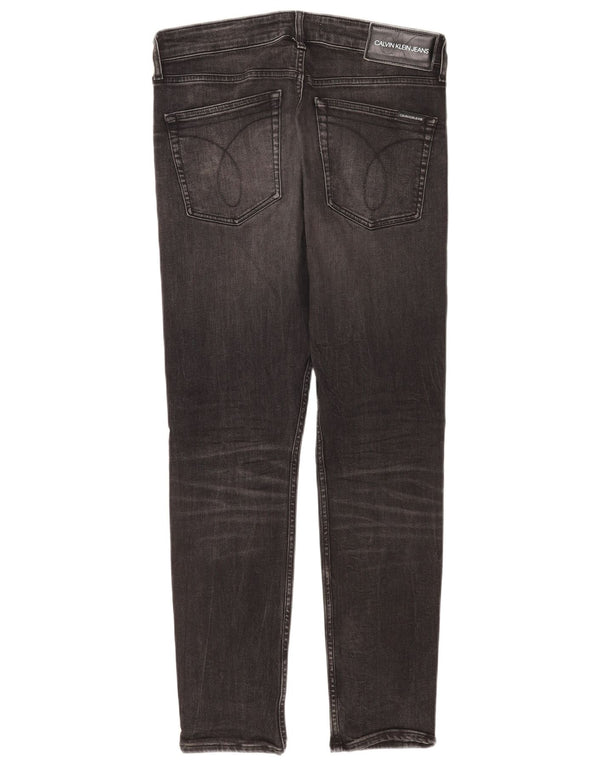 Мужские зауженные джинсы Calvin Klein W30 L30, черный хлопок
